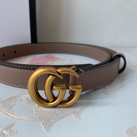 Leather belt with GG buckle main image 6